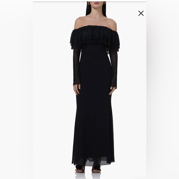 AFRM Betty Dress Off Shoulder Lace Maxi Dress XL - Picture 1 of 8